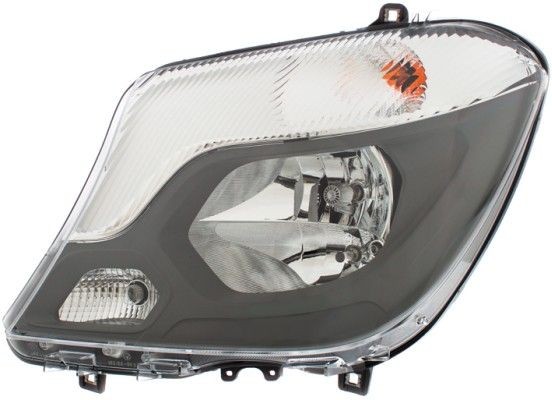 HELLA 1EJ 011 030-131 Headlight Left, W21W, W5W, PY21W, H7/H7, Halogen, 12V, with indicator, with daytime running light, with dynamic bending light, with high beam, with position light, with low beam, for left-hand traffic, with bulbs, with motor for headlamp levelling