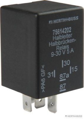HERTH+BUSS ELPARTS 75614202 Relay, main current 5-pin connector