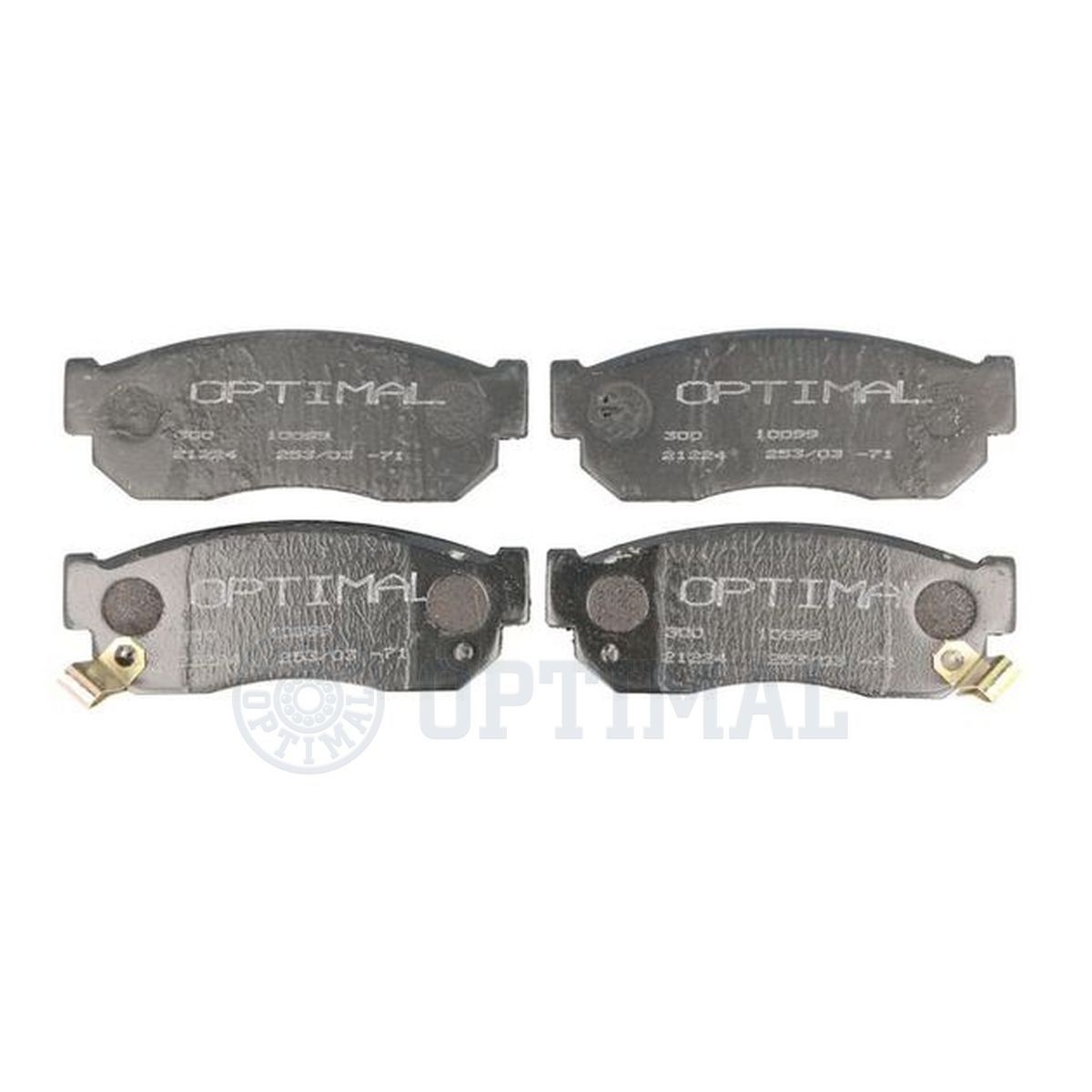 OPTIMAL Front Axle, incl. wear warning contact Height: 40,4mm, Width: 108,6mm, Thickness: 16mm Brake pads 9382 buy