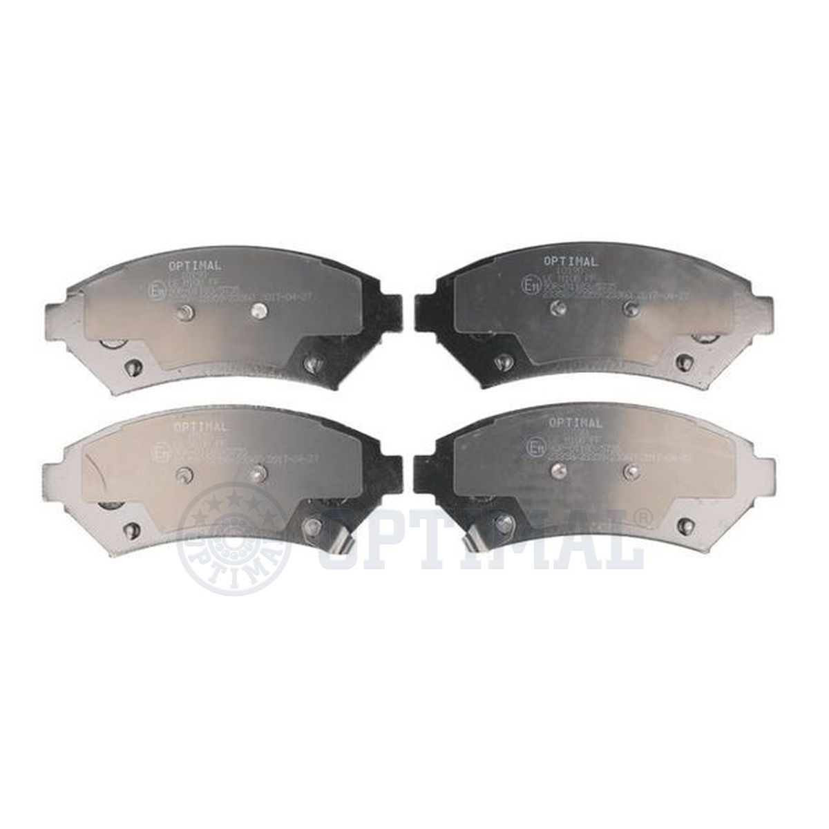 OPTIMAL 10190 Brake pad set Front Axle, with acoustic wear warning