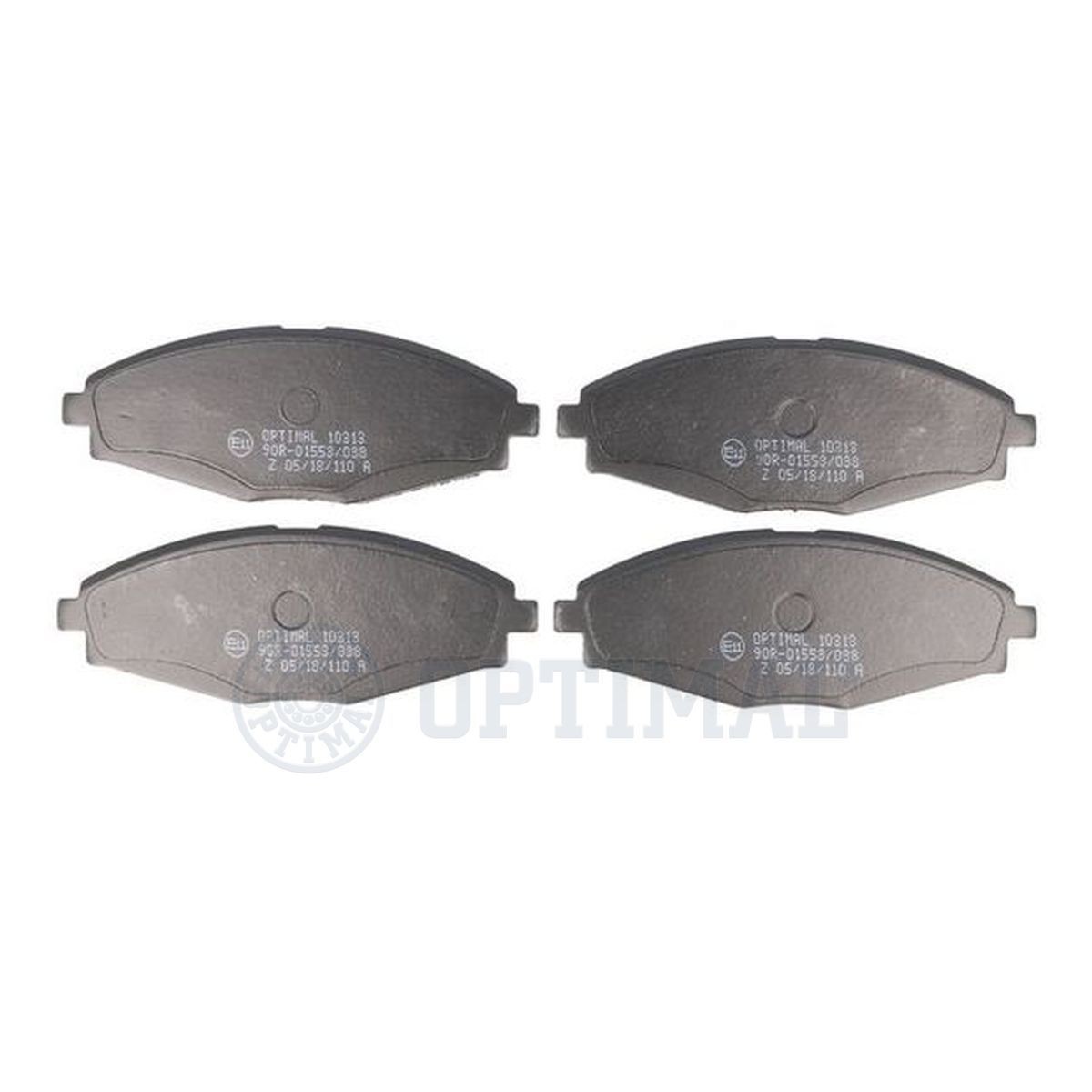 OPTIMAL 10313 Brake pad set Front Axle, not prepared for wear indicator