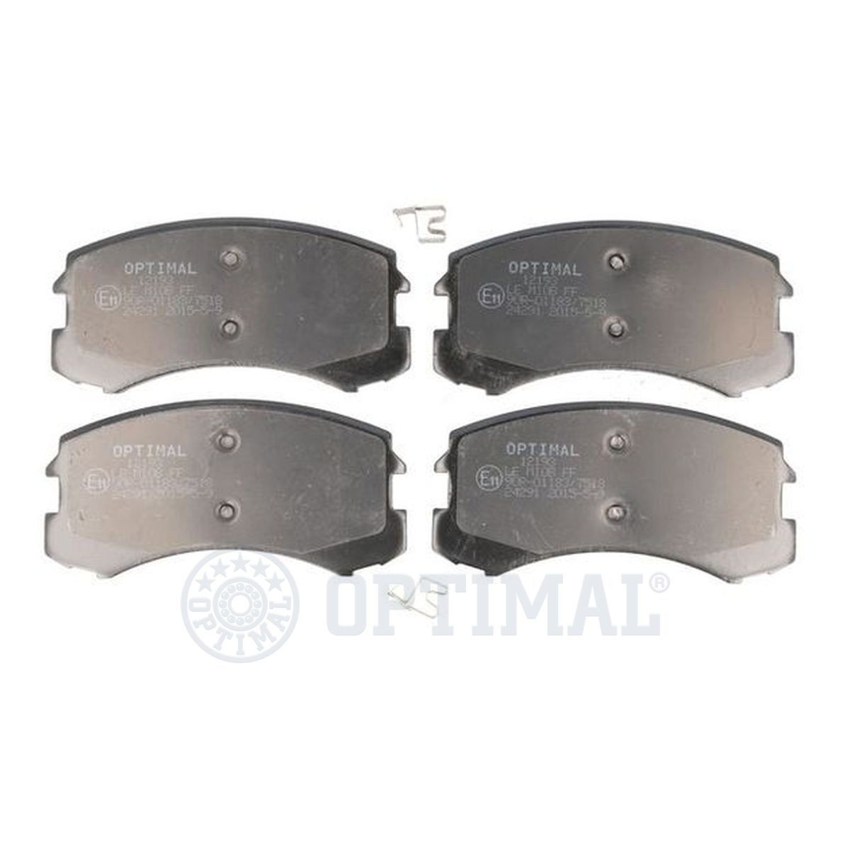 OPTIMAL Front Axle, with acoustic wear warning Height: 56,5mm, Width: 114,2mm, Thickness: 16,1mm Brake pads 12193 buy