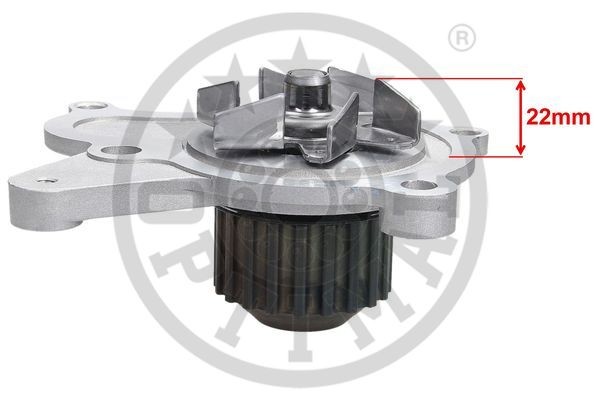 OPTIMAL AQ-2083 Water pump Number of Teeth: 20, with belt pulley, with seal, Belt Pulley Ø: 59 mm