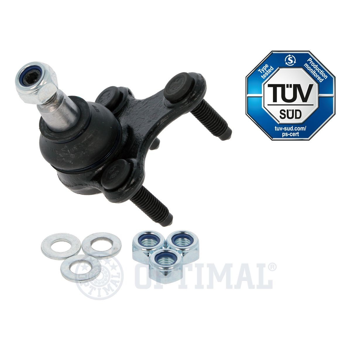 G3-1017 OPTIMAL Suspension ball joint SKODA Front Axle Right, Lower, with accessories, 15,3mm, for control arm