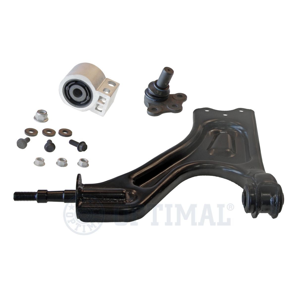OPTIMAL with holder, with ball joint, with rubber mount, Lower, Front Axle, Left, Control Arm, Sheet Steel, Cone Size: 20 mm Cone Size: 20mm Control arm G6-1323 buy