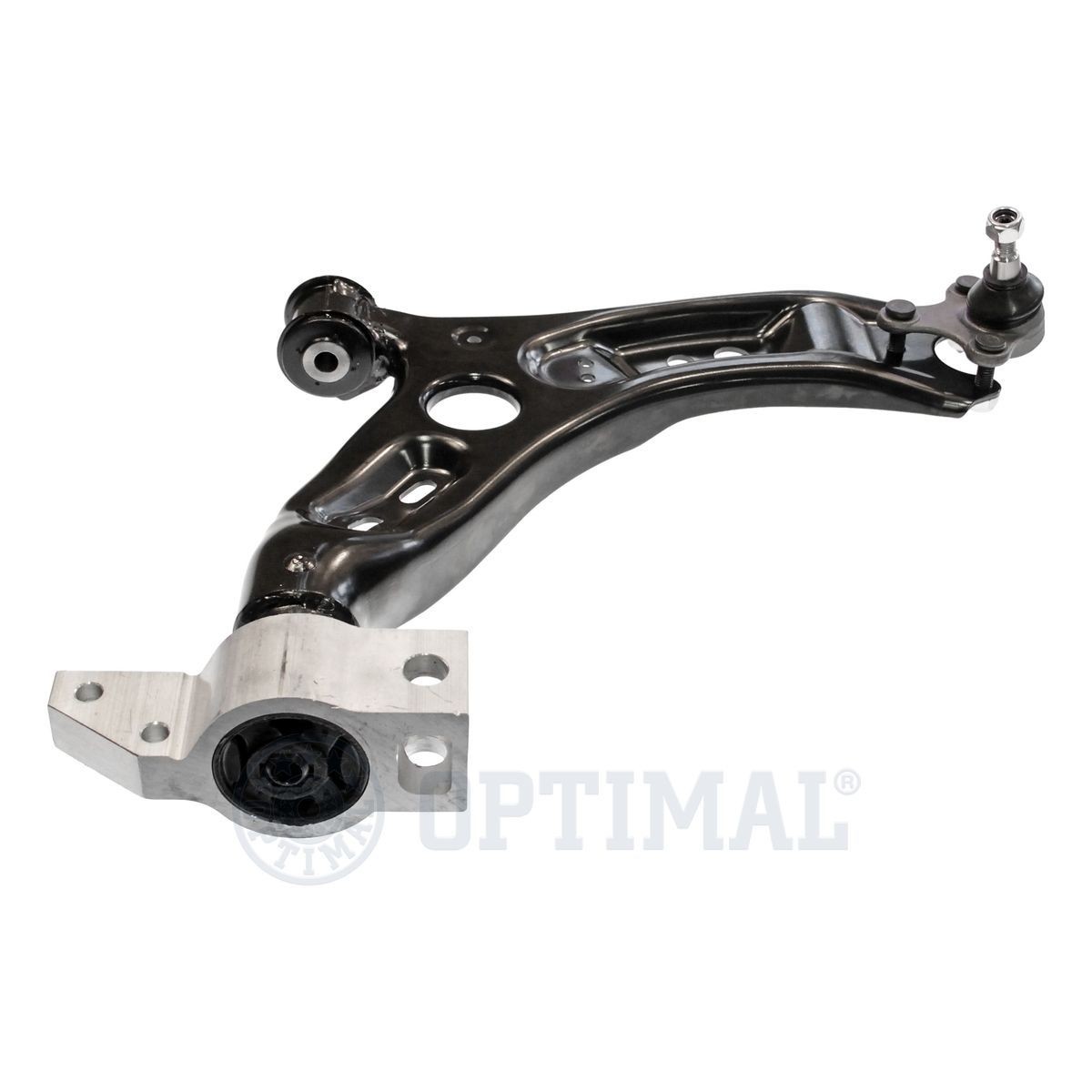 OPTIMAL with holder, with ball joint, with rubber mount, Right, Front Axle, Control Arm, Sheet Steel, Cone Size: 15,4 mm Cone Size: 15,4mm Control arm G6-1348 buy