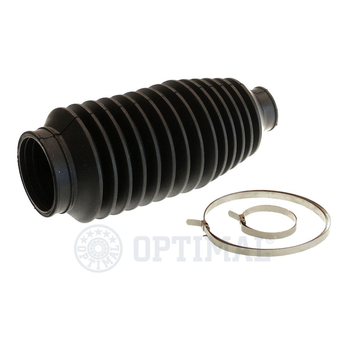 OPTIMAL LM-10023S Steering rack gaiter Rubber, Front Axle, with clamps Ø: 10, 49 mm, 180 mm