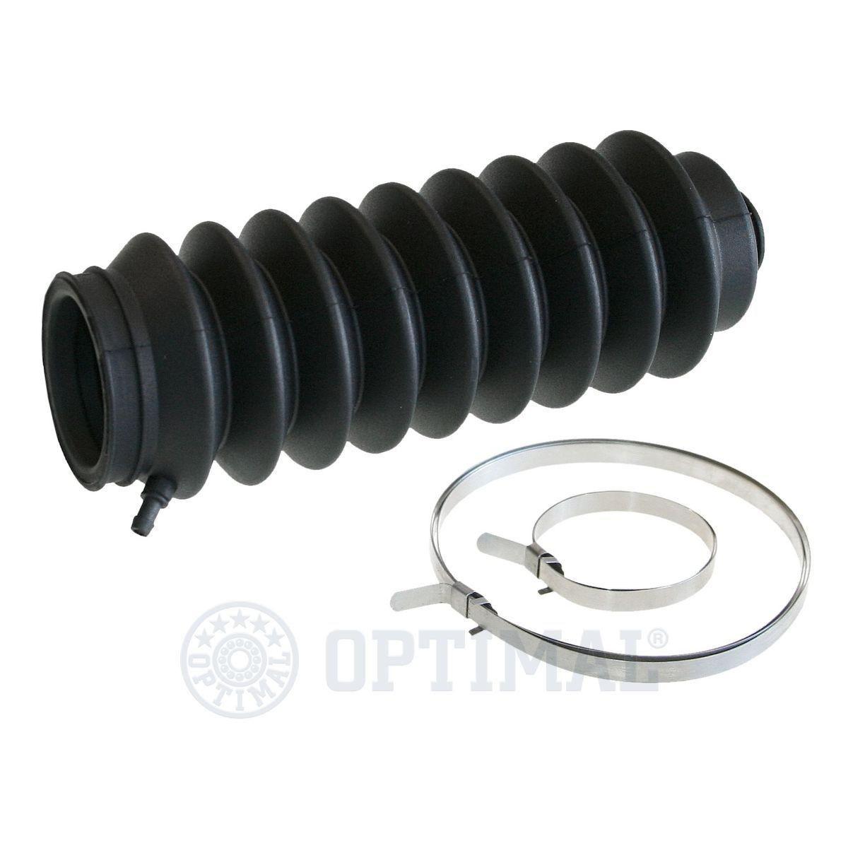 OPTIMAL LM-10085S Steering rack gaiter Rubber, Front Axle, with clamps Ø: 10, 39 mm, 184 mm