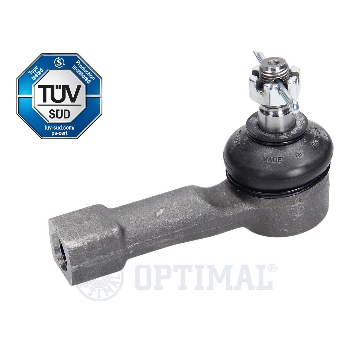 OPTIMAL G1-746 Track rod end Cone Size 13,7 mm, outer, Front Axle, with Split Pin, with crown nut