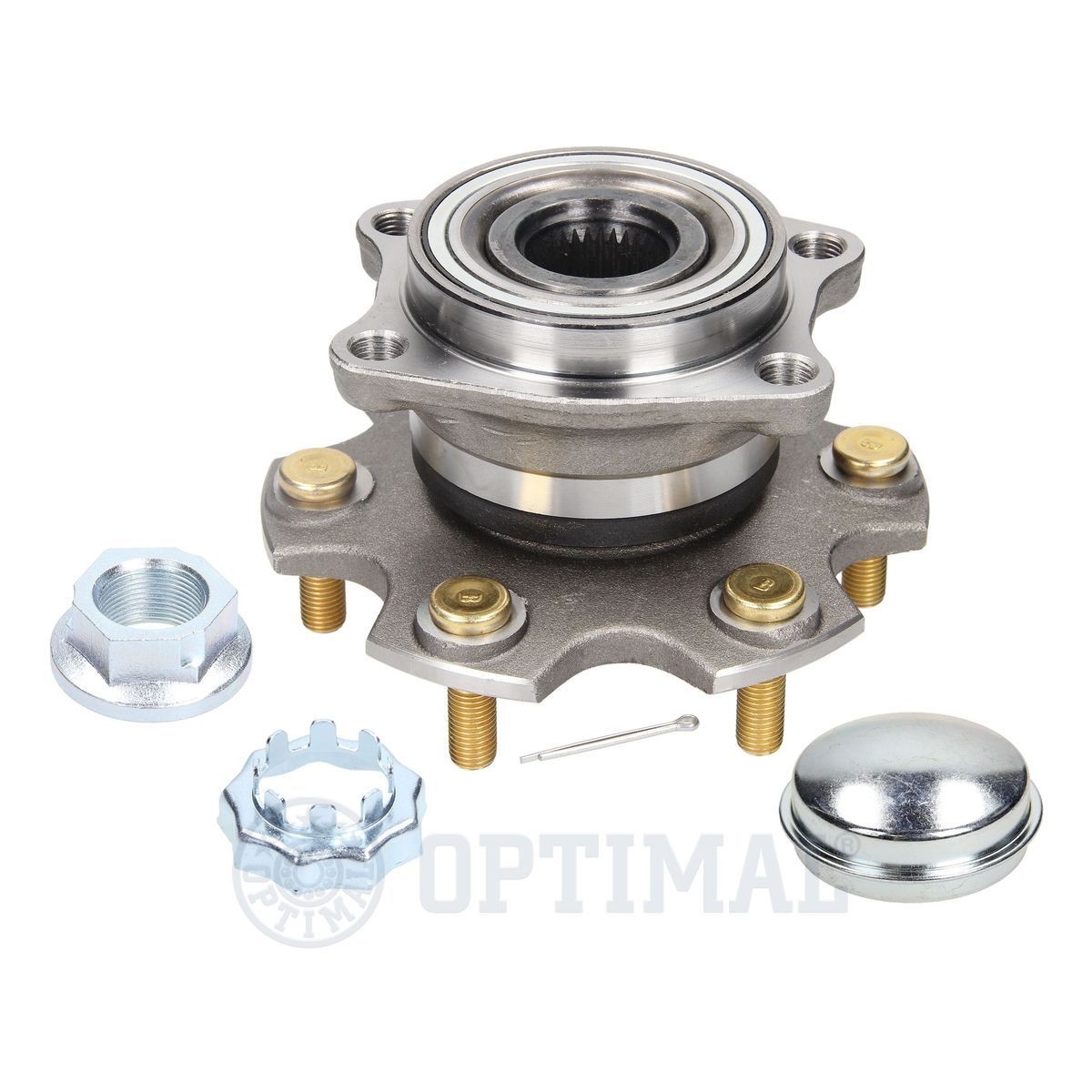 OPTIMAL 952766L Wheel bearing kit with accessories, with wheel hub, with fastening material