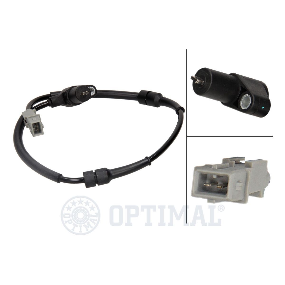 OPTIMAL 06-S367 ABS sensor Front Axle Left, Passive sensor, 585mm