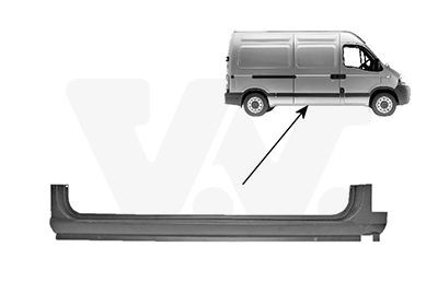 4387110 VAN WEZEL Side panels RENAULT Lower Right, lateral installation