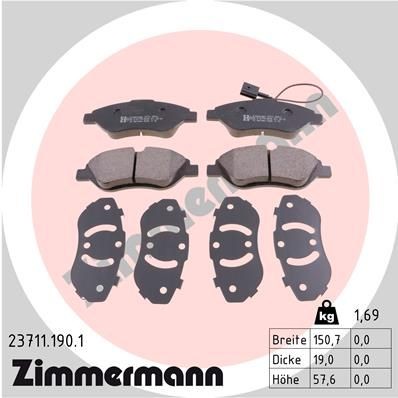 Great value for money - ZIMMERMANN Brake pad set 23711.190.1