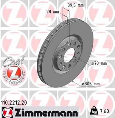 ZIMMERMANN 110.2212.20 Brake disc ALFA ROMEO experience and price