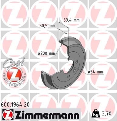 ZIMMERMANN COAT Z 240mm Rim: 4-Hole Drum Brake 600.1964.20 buy