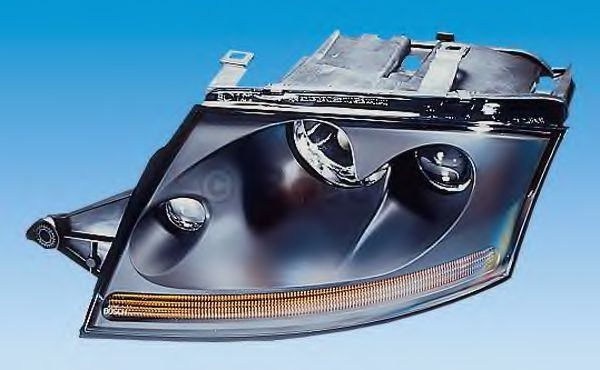 Headlamps BOSCH Right, H1, H6W, P21W, H3, H7, for right-hand traffic, with motor for headlamp levelling - 0 301 164 206