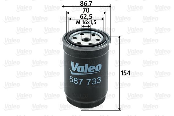 VALEO 587733 Fuel filter Spin-on Filter