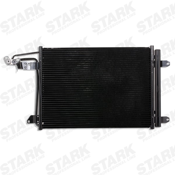 STARK SKCD-0110009 Air conditioning condenser with dryer, 15,4mm, 13,8mm, Aluminium, R 134a, 388mm, 550mm