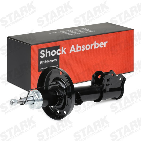 STARK SKSA-0130033 Shock absorber Front Axle Right, Gas Pressure, 527x357 mm, Suspension Strut, Bottom Clamp, Top pin, Bottom Plate