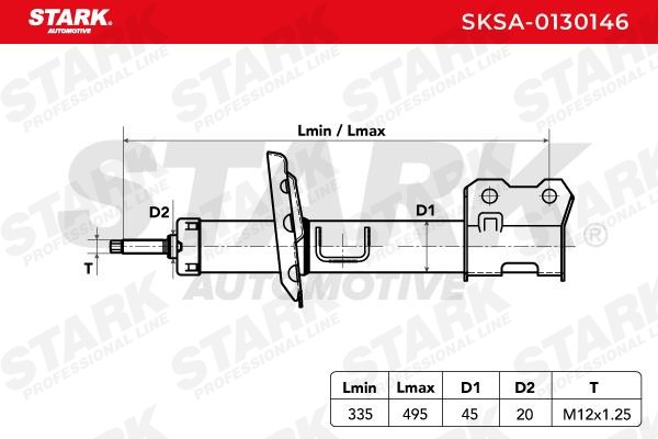 SKSA0130146 Suspension dampers STARK SKSA-0130146 review and test