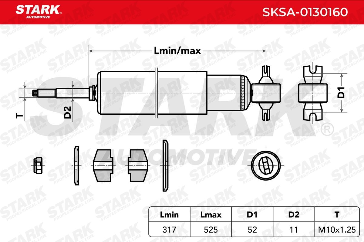 SKSA0130160 Suspension dampers STARK SKSA-0130160 review and test