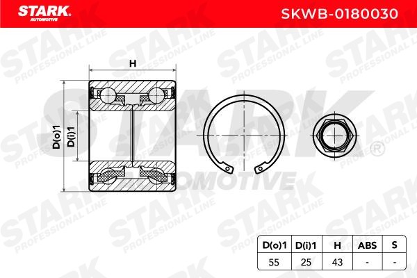 STARK Wheel bearing SKWB-0180030 buy online