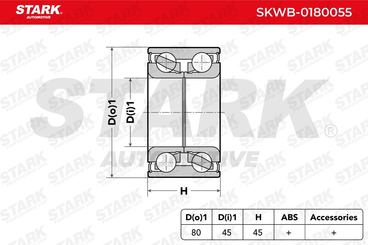 SKWB0180055 Wheel hub bearing kit STARK SKWB-0180055 review and test
