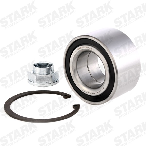 STARK SKWB-0180057 Wheel bearing & wheel bearing kit Front axle both sides, with retaining ring, with nut, 73,0 mm