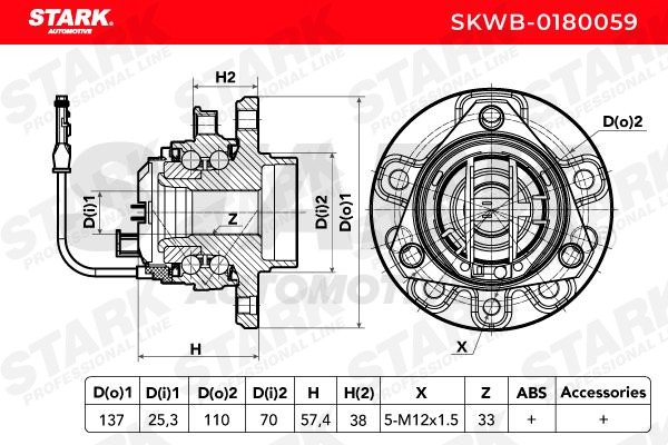 SKWB-0180059 Radlagersatz STARK - Markenprodukte billig