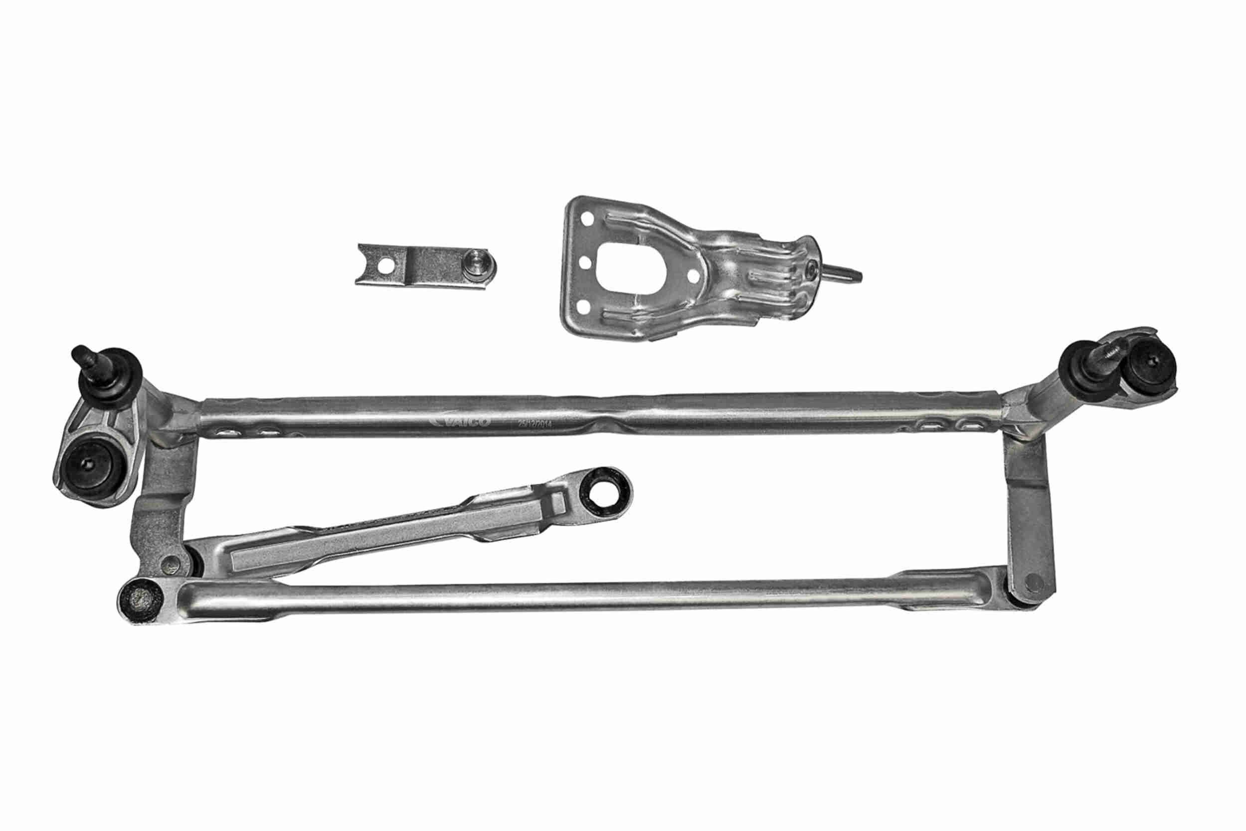 V10-2606 VAICO Windscreen wiper linkage SEAT for left-hand drive vehicles, Front, without electric motor, Original VAICO Quality