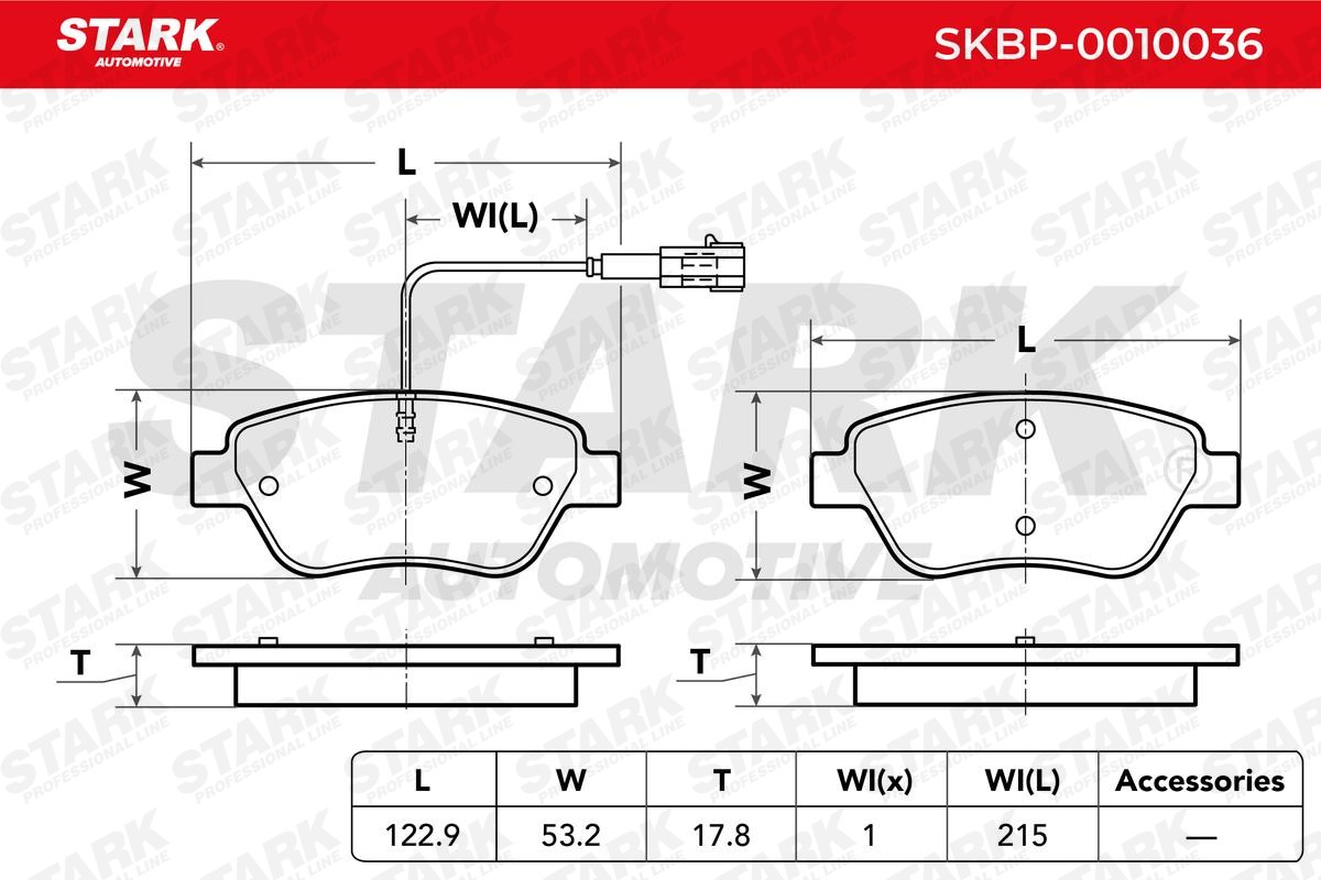 SKBP-0010036 STARK Pasticche dei freni Fiat FIORINO recensioni