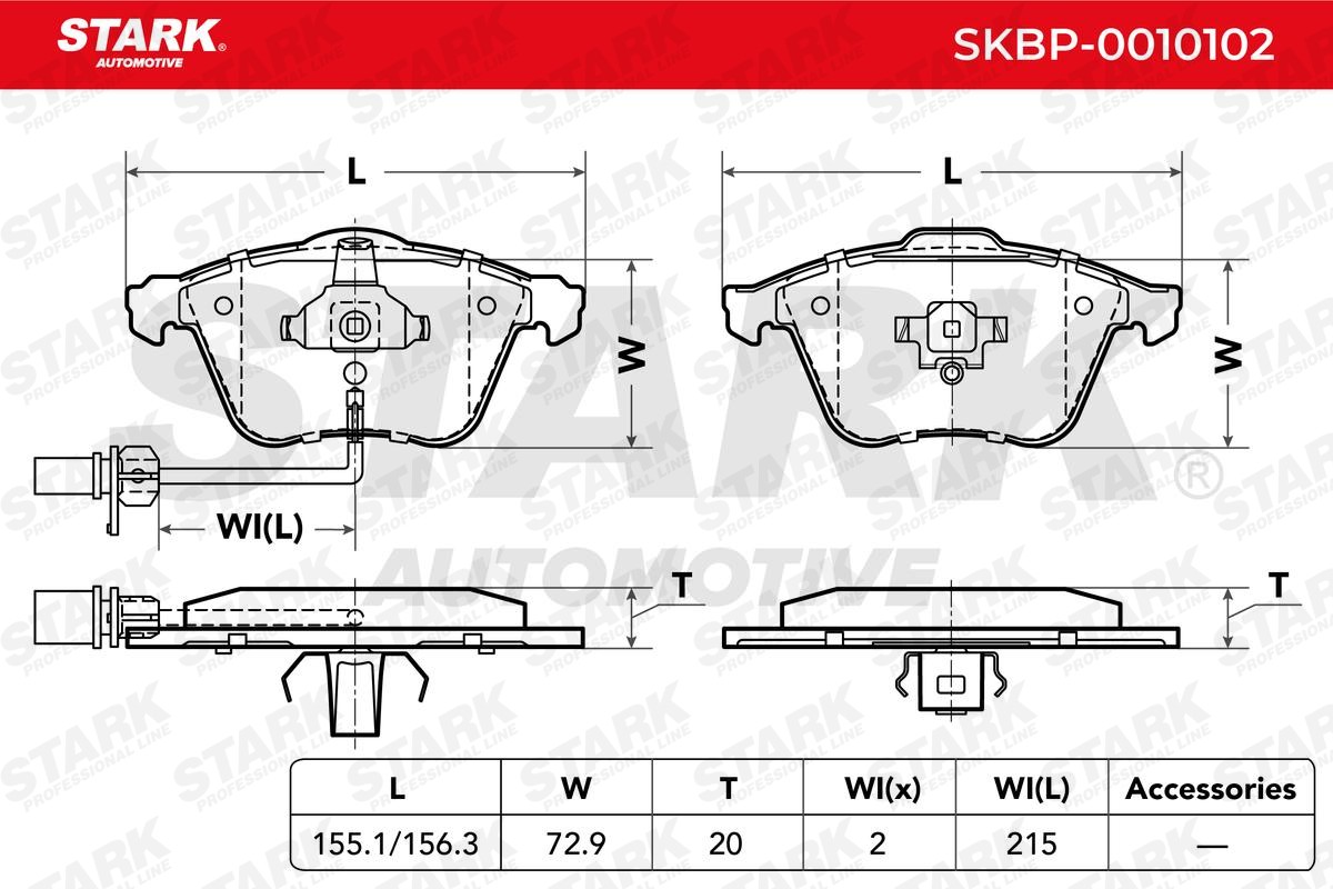 SKBP0010102 Disc brake pads STARK SKBP-0010102 review and test