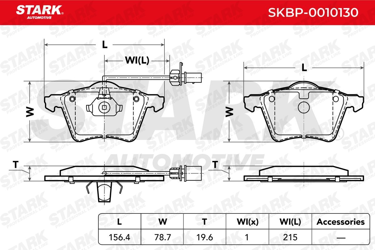 OEM-quality STARK SKBP-0010130 Disc pads