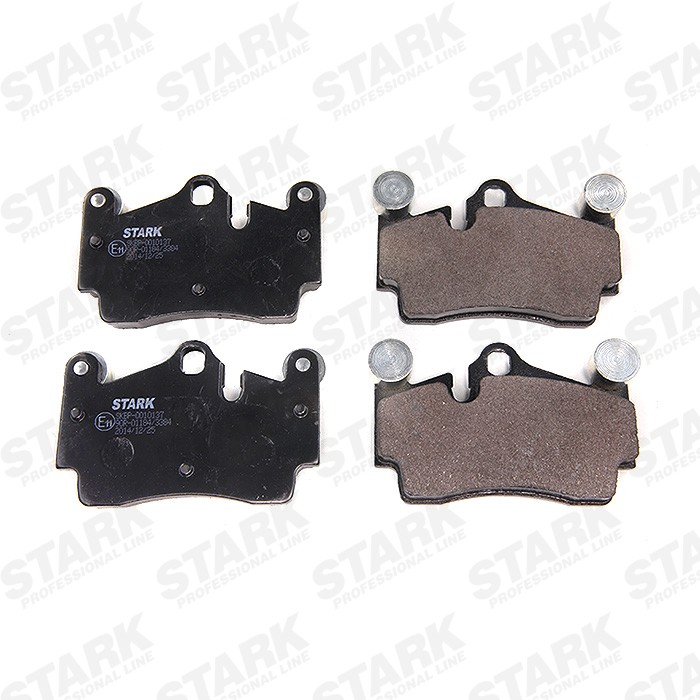 STARK SKBP-0010137 Brake pad set Rear Axle, Low-Metallic, with anti-squeak plate