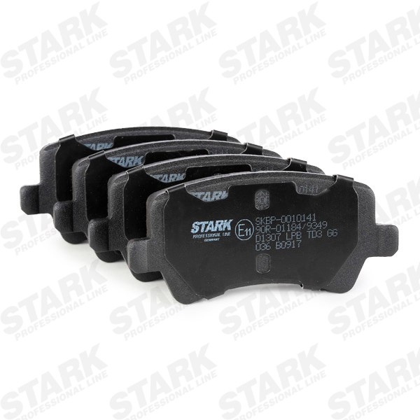 SKBP-0010141 Set of brake pads SKBP-0010141 STARK Rear Axle, not prepared for wear indicator