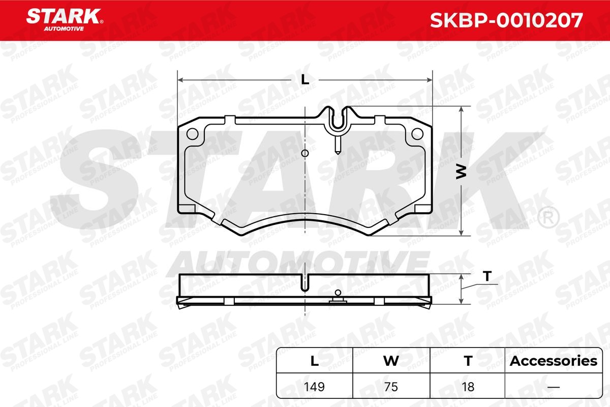 SKBP-0010207 STARK Bremsbeläge MERCEDES-BENZ T2/L