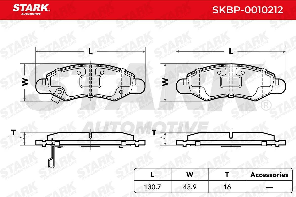SKBP0010212 Disc brake pads STARK SKBP-0010212 review and test
