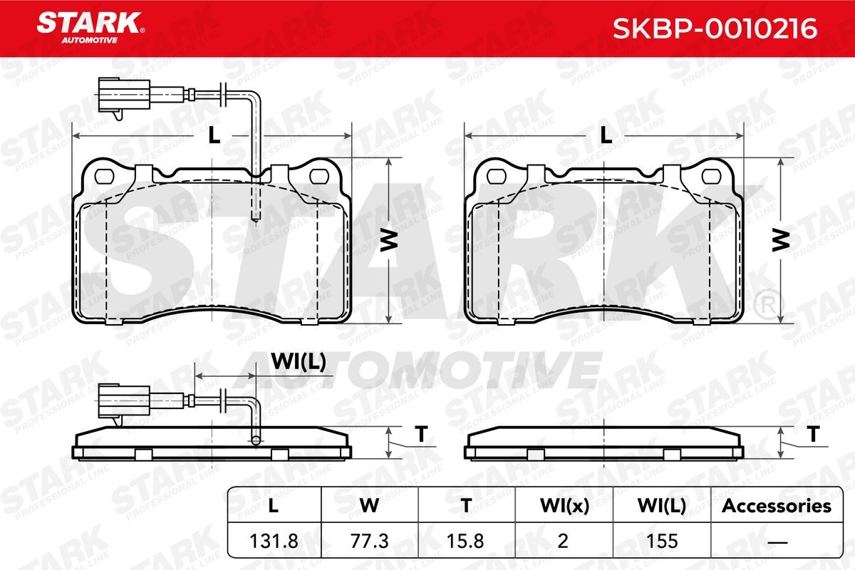 SKBP0010216 Disc brake pads STARK SKBP-0010216 review and test