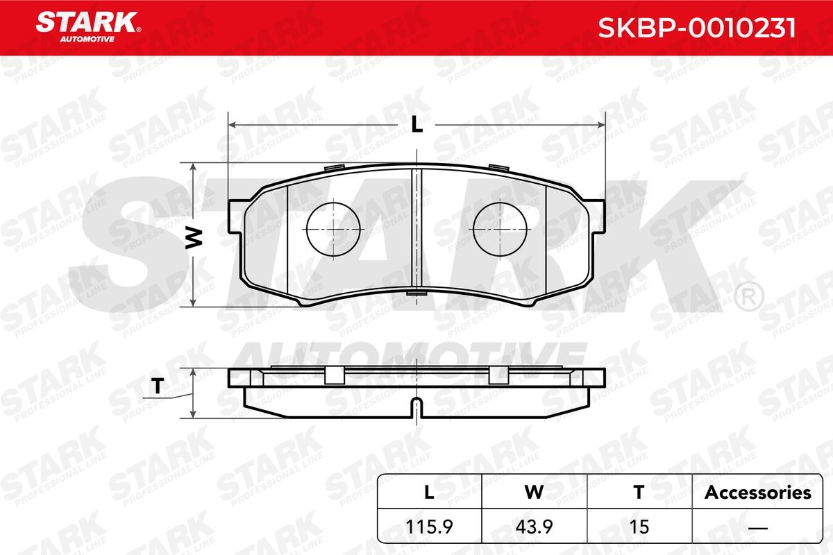 SKBP0010231 Disc brake pads STARK SKBP-0010231 review and test