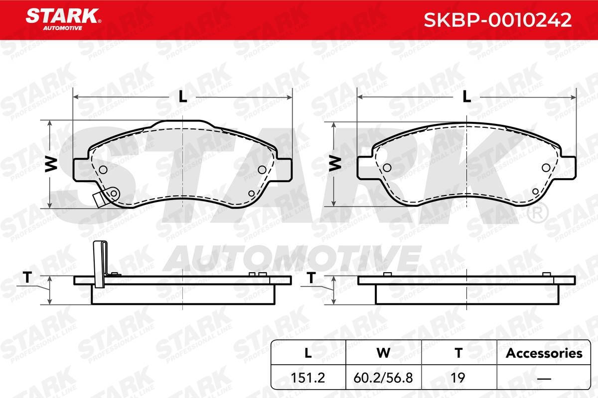 SKBP0010242 Bremsbeläge STARK SKBP-0010242 - Große Auswahl - stark reduziert