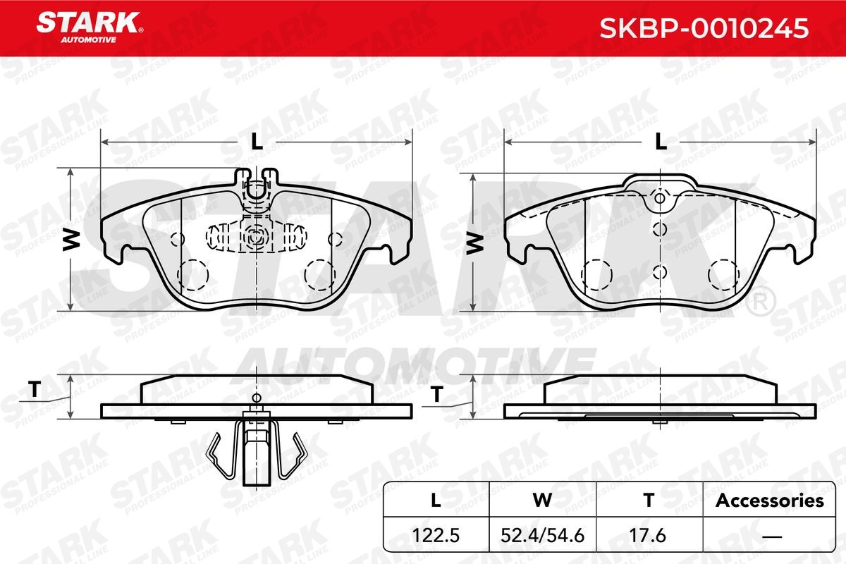 SKBP-0010245 Pastiglie freno STARK prodotti di marca a buon mercato