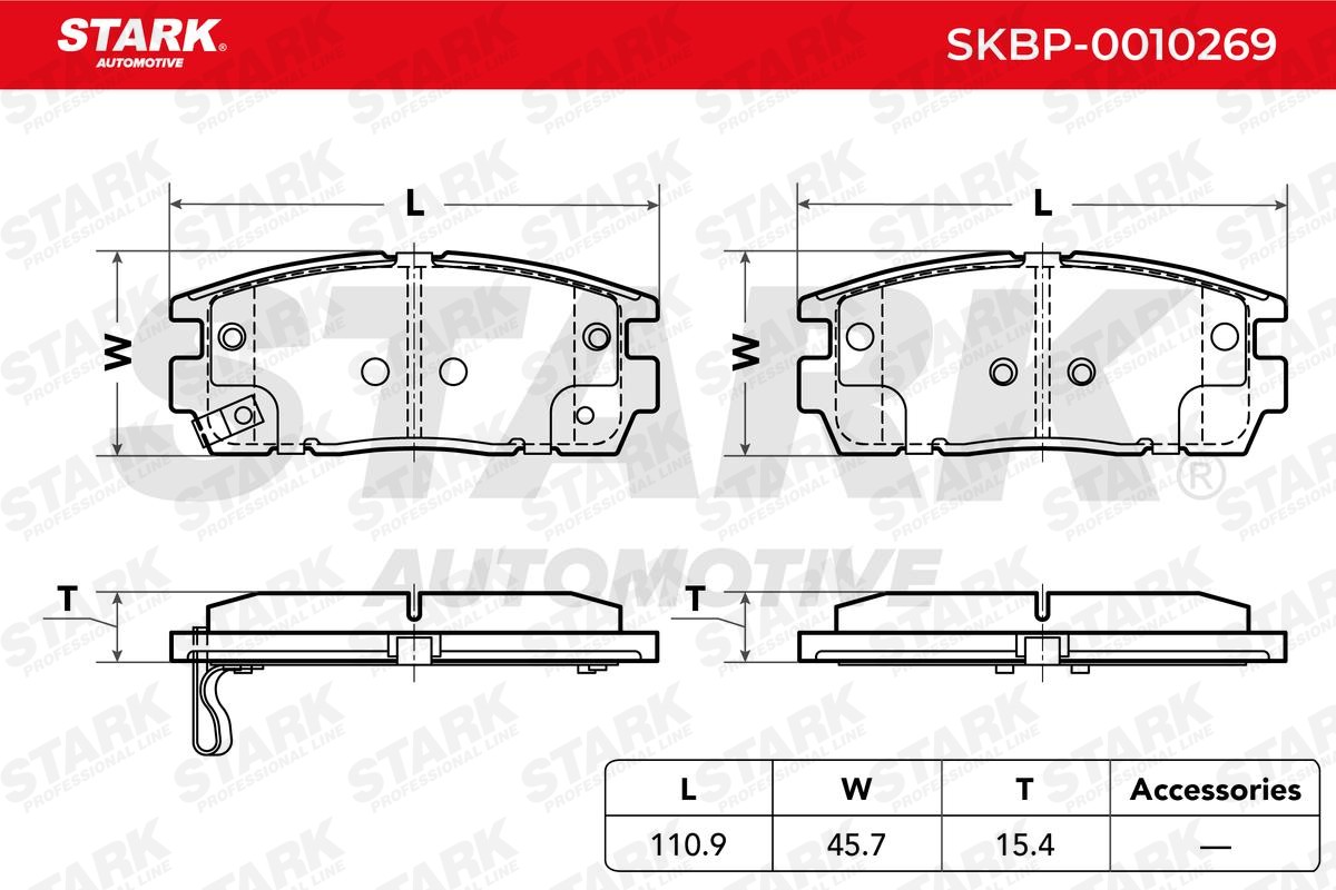 SKBP0010269 Disc brake pads STARK SKBP-0010269 review and test