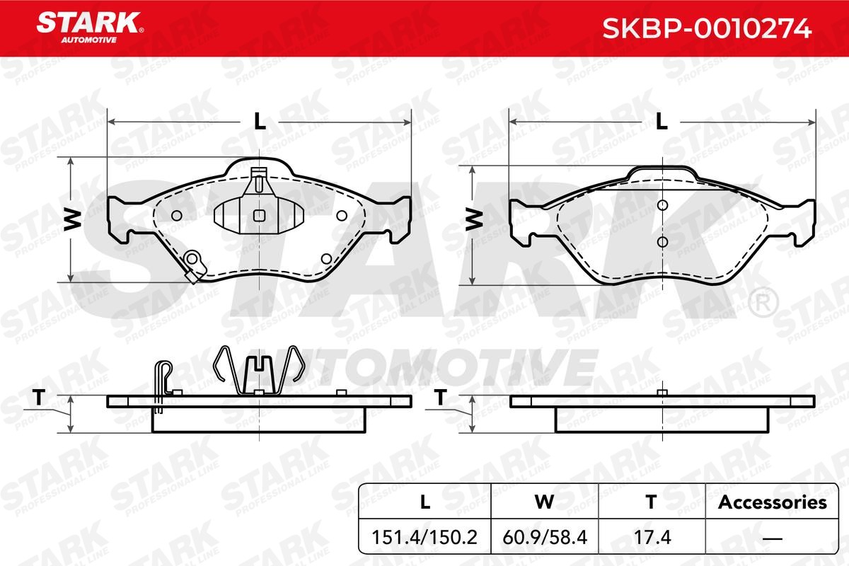 SKBP0010274 Disc brake pads STARK SKBP-0010274 review and test