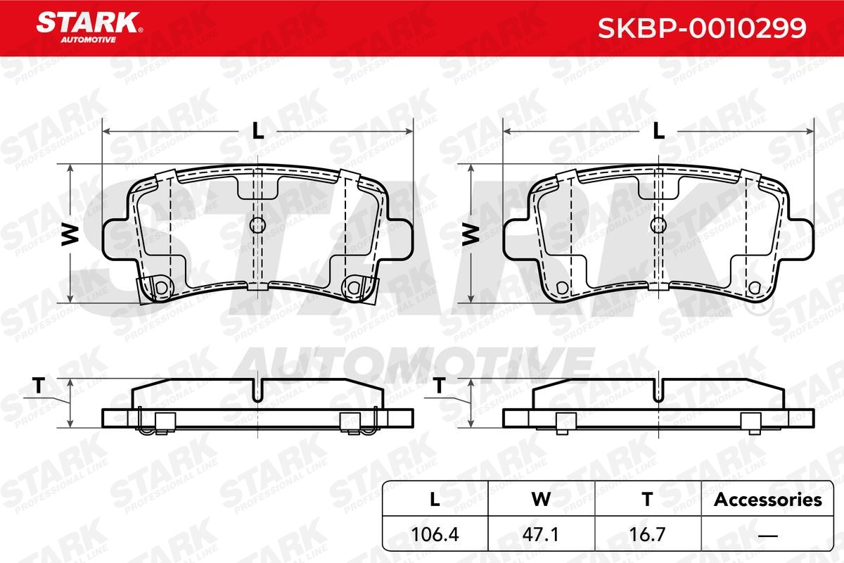 SKBP0010299 Bremsbeläge STARK SKBP-0010299 - Große Auswahl - stark reduziert
