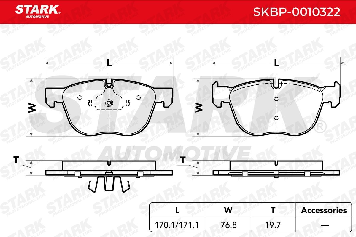 SKBP0010322 Bremsbeläge STARK SKBP-0010322 - Große Auswahl - stark reduziert