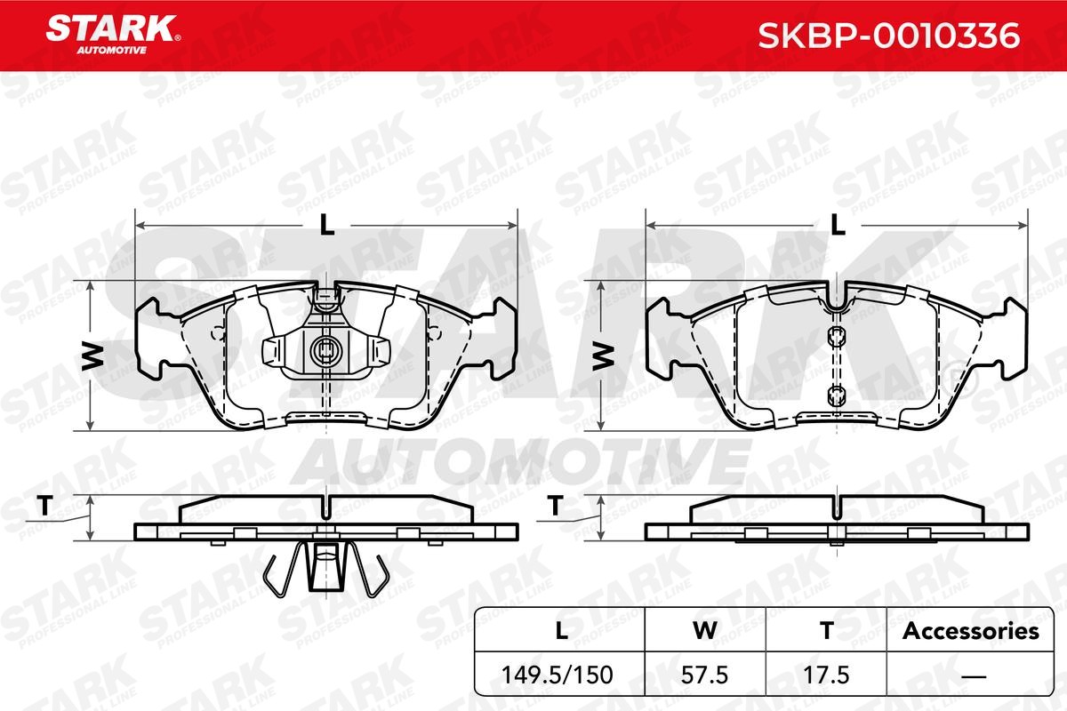 STARK | Bremsbelagsatz SKBP-0010336