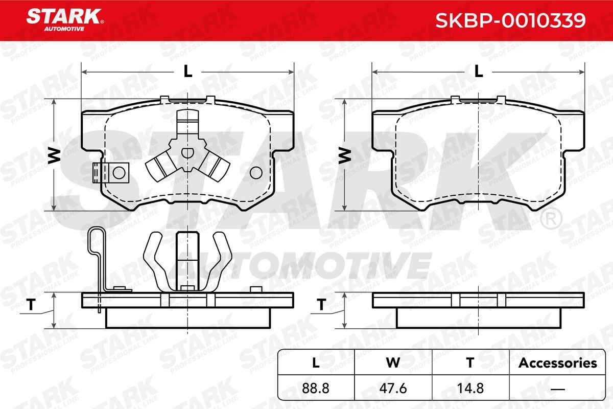 STARK Brake pad set, disc brake SKBP-0010339 buy online