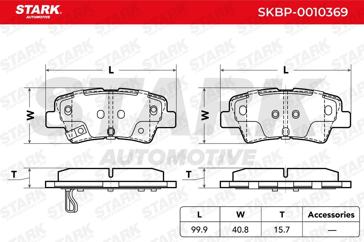 STARK Brake pad set, disc brake SKBP-0010369 buy online
