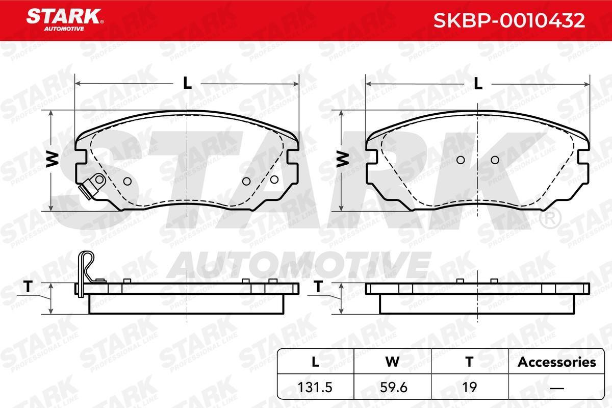 SKBP0010432 Bremsbeläge STARK SKBP-0010432 - Große Auswahl - stark reduziert
