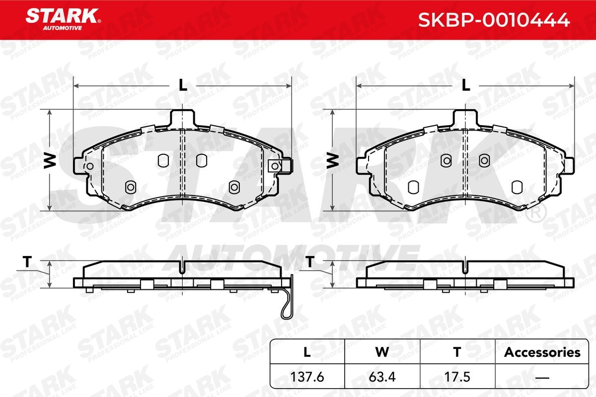 SKBP0010444 Disc brake pads STARK SKBP-0010444 review and test